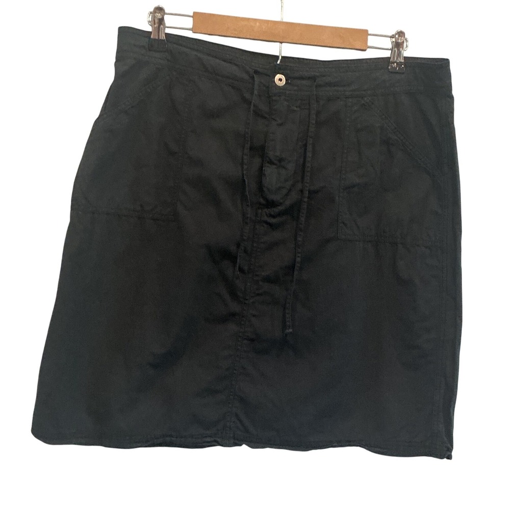 Fresh Produce Womens Cotton Twill Utility Skirt Black Gorpcore‎ Beach Casual XL